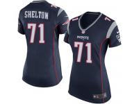 Nike Danny Shelton Game Navy Blue Home Women's Jersey - NFL New England Patriots #71