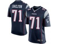 Nike Danny Shelton Game Navy Blue Home Youth Jersey - NFL New England Patriots #71