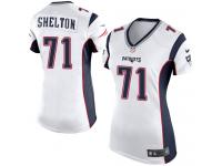 Nike Danny Shelton Game White Road Women's Jersey - NFL New England Patriots #71