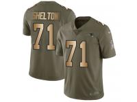 Nike Danny Shelton Limited Olive Gold Youth Jersey - NFL New England Patriots #71 2017 Salute to Service