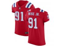 Nike Deatrich Wise Jr Elite Red Alternate Men's Jersey - NFL New England Patriots #91 Vapor Untouchable