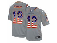 Nike Denver Broncos #12 Paxton Lynch Lights Out Grey Men's Stitched NFL Elite USA Flag Fashion Jersey