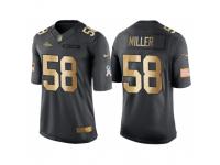 Nike Denver Broncos #58 Von Miller Anthracite 2016 Christmas Day Gold Men's NFL Limited Salute to Service Jersey