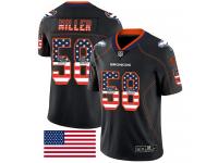 Nike Denver Broncos #58 Von Miller Black Men's Stitched NFL Limited Rush USA Flag Jersey