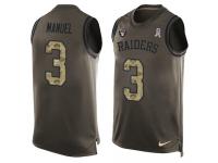 Nike E. J. Manuel Green Men's Jersey - NFL Oakland Raiders #3 Salute to Service Tank Top