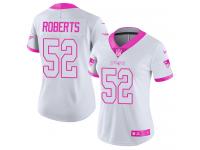 Nike Elandon Roberts Limited White Pink Women's Jersey - NFL New England Patriots #52 Rush Fashion