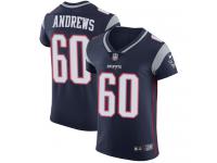 Nike Elite David Andrews Navy Blue Men's Jersey - New England Patriots #60 NFL Vapor Untouchable Home