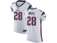 Nike Elite James White White Men's Jersey - New England Patriots #28 NFL Vapor Untouchable Road