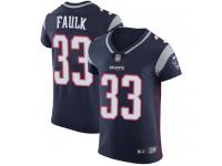 Nike Elite Kevin Faulk Navy Blue Men's Jersey - New England Patriots #33 NFL Vapor Untouchable Home