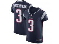 Nike Elite Stephen Gostkowski Navy Blue Men's Jersey - New England Patriots #3 NFL Vapor Untouchable Home