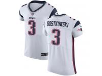 Nike Elite Stephen Gostkowski White Men's Jersey - New England Patriots #3 NFL Vapor Untouchable Road