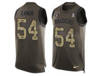 Nike Emmanuel Lamur Green Men's Jersey - NFL Oakland Raiders #54 Salute to Service Tank Top