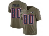 Nike Irving Fryar Limited Olive Men's Jersey - NFL New England Patriots #80 2017 Salute to Service