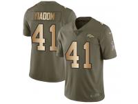 Nike Isaac Yiadom Limited Olive Gold Men's Jersey - NFL Denver Broncos #41 2017 Salute to Service