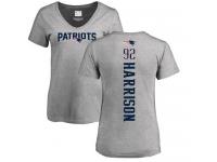 Nike James Harrison Ash Backer V-Neck Women's - NFL New England Patriots #92 T-Shirt