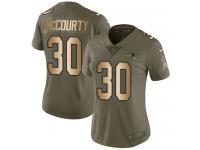 Nike Jason McCourty Limited Olive Gold Women's Jersey - NFL New England Patriots #30 2017 Salute to Service