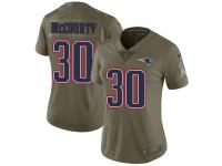 Nike Jason McCourty Limited Olive Women's Jersey - NFL New England Patriots #30 2017 Salute to Service