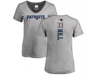 Nike Jeremy Hill Ash Backer V-Neck Women's - NFL New England Patriots #33 T-Shirt