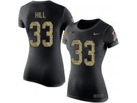 Nike Jeremy Hill Black Camo Salute to Service Women's - NFL New England Patriots #33 T-Shirt