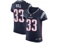 Nike Jeremy Hill Elite Navy Blue Home Men's Jersey - NFL New England Patriots #33 Vapor Untouchable