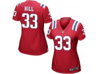 Nike Jeremy Hill Game Red Alternate Women's Jersey - NFL New England Patriots #33