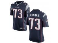 Nike John Hannah Game Navy Blue Home Youth Jersey - NFL New England Patriots #73