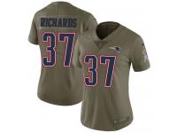 Nike Jordan Richards Limited Olive Women's Jersey - NFL New England Patriots #37 2017 Salute to Service