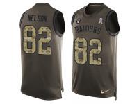 Nike Jordy Nelson Green Men's Jersey - NFL Oakland Raiders #82 Salute to Service Tank Top