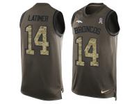 Nike Men NFL Denver Broncos #14 Cody Latimer Olive Salute To Service Tank Top