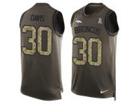 Nike Men NFL Denver Broncos #30 Terrell Davis Olive Salute To Service Tank Top