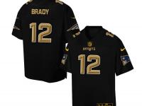 Nike Men NFL New England Patriots #12 Tom Brady Black Game Jersey