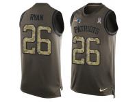 Nike Men NFL New England Patriots #26 Logan Ryan Olive Salute To Service Tank Top