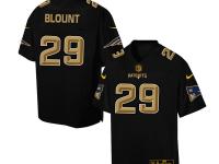 Nike Men NFL New England Patriots #29 LeGarrette Blount Black Game Jersey