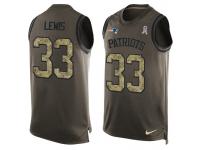 Nike Men NFL New England Patriots #33 Dion Lewis Olive Salute To Service Tank Top