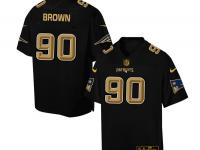 Nike Men NFL New England Patriots #90 Malcom Brown Black Game Jersey