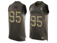 Nike Men's Chris Long Limited Green Jersey - New England Patriots NFL #95 Salute to Service Tank