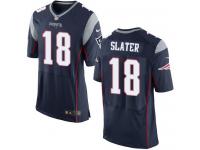 Nike Men's Matthew Slater Elite Navy Blue Home Jersey - New England Patriots NFL #18