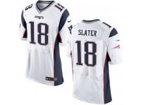 Nike Men's Matthew Slater Elite White Road Jersey - New England Patriots NFL #18