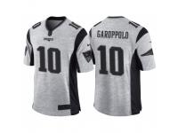 Nike New England Patriots #10 Jimmy Garoppolo 2016 Gridiron Gray II Men's NFL Limited Jersey