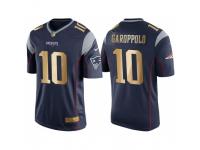 Nike New England Patriots #10 Jimmy Garoppolo Navy Blue Men's NFL Game 2016 Christmas Golden Edition Jersey