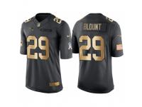 Nike New England Patriots #29 LeGarrette Blount 2016 Christmas Gold Men's NFL Limited Salute to Service Jersey