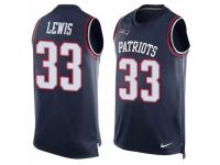 Nike New England Patriots #33 Dion Lewis Navy Blue Team Color Men's Stitched NFL Tank Top