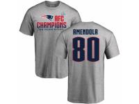 Nike New England Patriots #80 Danny Amendola Heather Gray 2017 AFC Champions V-Neck T-Shirt