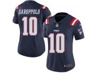 Nike Patriots #10 Jimmy Garoppolo Navy Blue Women Stitched NFL Limited Rush Jersey