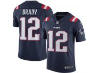 Nike Patriots #12 Tom Brady Navy Blue Men Stitched NFL Limited Rush Jersey