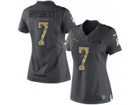 Nike Patriots #7 Jacoby Brissett Black Women Stitched NFL Limited 2016 Salute to Service Jersey