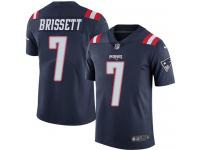 Nike Patriots #7 Jacoby Brissett Navy Blue Men Stitched NFL Limited Rush Jersey