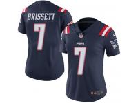 Nike Patriots #7 Jacoby Brissett Navy Blue Women Stitched NFL Limited Rush Jersey