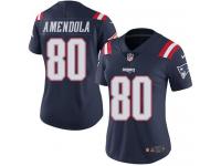 Nike Patriots #80 Danny Amendola Navy Blue Women Stitched NFL Limited Rush Jersey