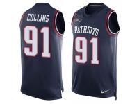 Nike Patriots #91 Jamie Collins Navy Blue Team Color Men Stitched NFL Tank Top